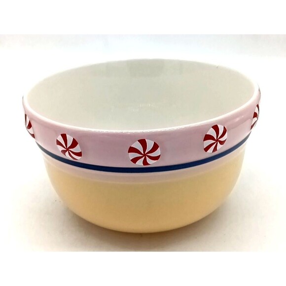 Master Class The Bake Shop Santa Peppermint Candy Holiday 8" Ceramic Mixing Bowl - Picture 3 of 6